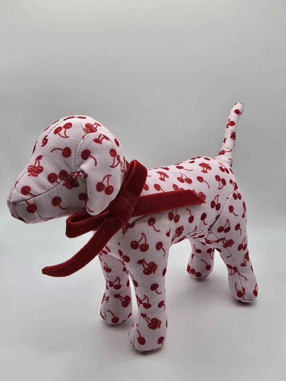 Victoria’s Secret PINK Cherry Print Plush Dog 2026 Limited Collectible Decor
